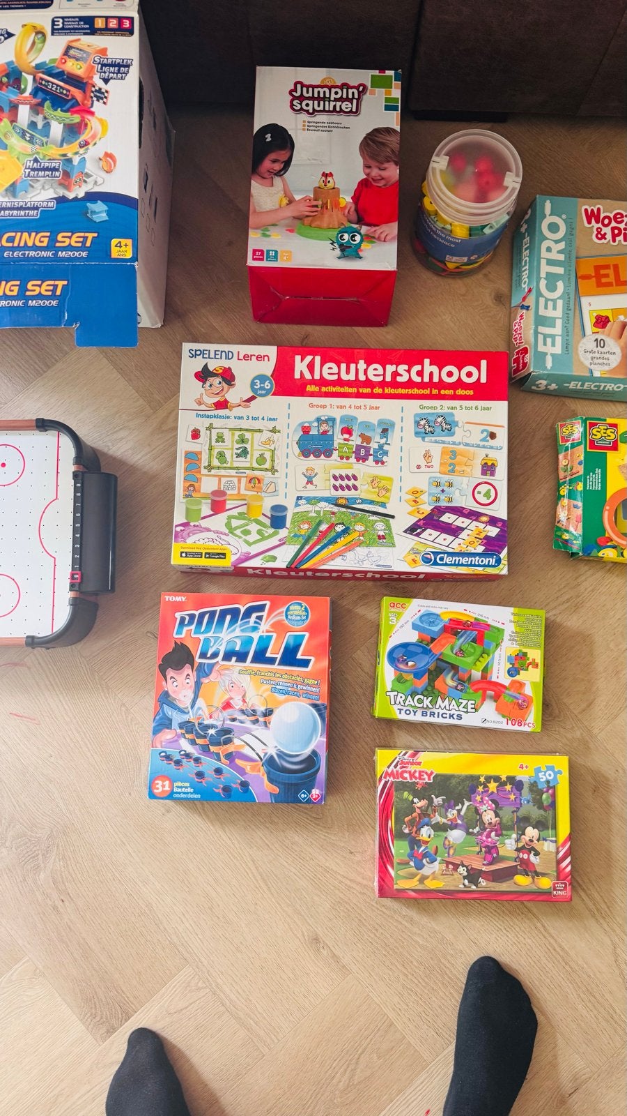 Grote speelgoedbundel: spelletjes, racebaan, airhockey, Ophalen, Gebruikt, Jongen of Meisje