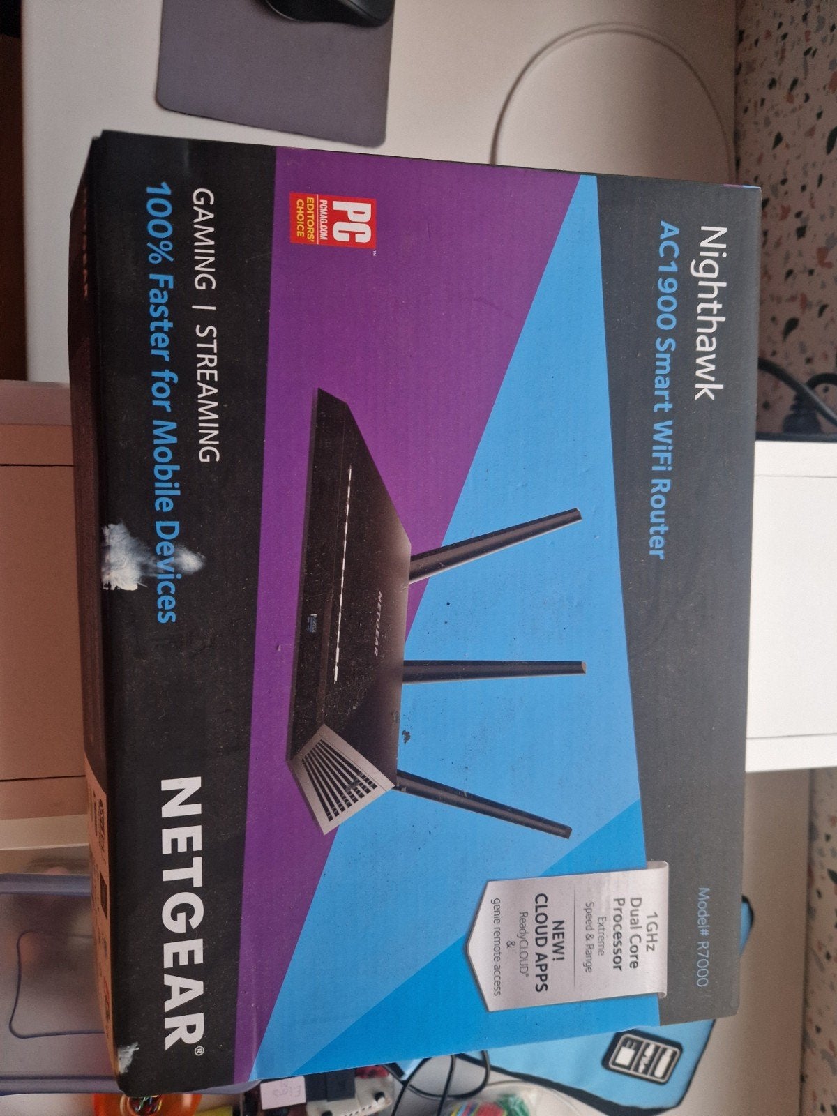 Netgear Nighthawk AC1900 Smart WiFi Router (R7000), Computers en Software, Ophalen, Gebruikt, Router, Netgear