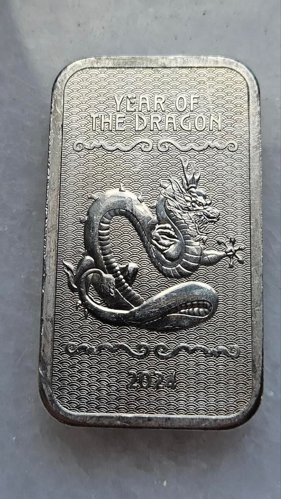 5 ounce dragon  2024, Ophalen of Verzenden, Zilver