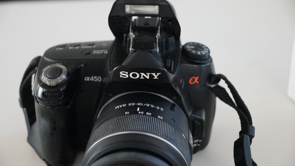 sony a450 leuke camera waar je lensen kunnen wisselen, 14 megapixels, Canon, Accu, Refurbished