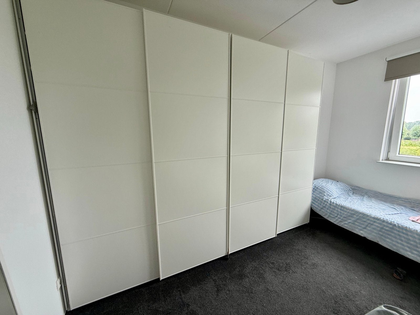 Witte pax kledingkast met schuifdeuren, Ophalen, Gebruikt, 200 cm of meer, Overige houtsoorten