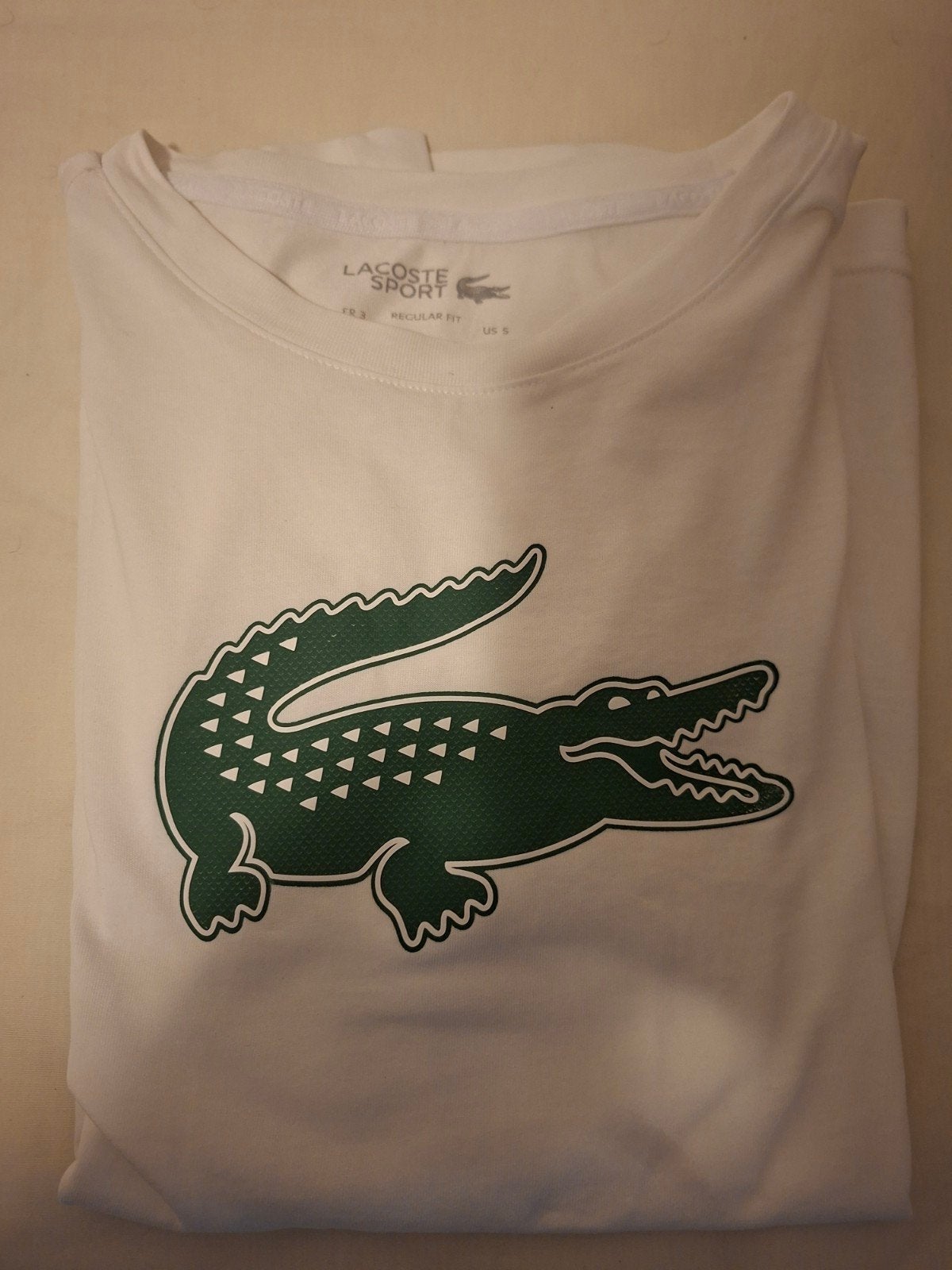 Lacoste Sport T-shirt maat s, Wit, Lacoste Sport, Ophalen of Verzenden, Zo goed als nieuw