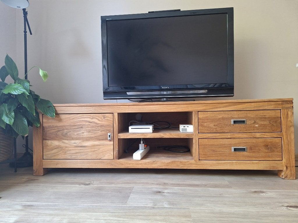 tv-meubel Henders & Hazel, Ophalen, 150 tot 200 cm, Teakhout, Zo goed als nieuw