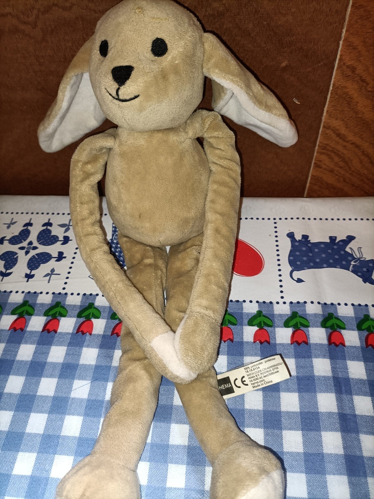 Hema aap knuffel met magneten in de handen 36 cm groot, Ophalen of Verzenden, Zo goed als nieuw, Overige typen