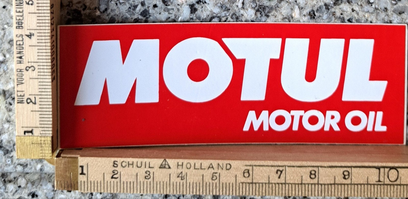 Kleine vintage sticker Motul motor oil merk logo, Ophalen of Verzenden, Zo goed als nieuw, Auto of Motor