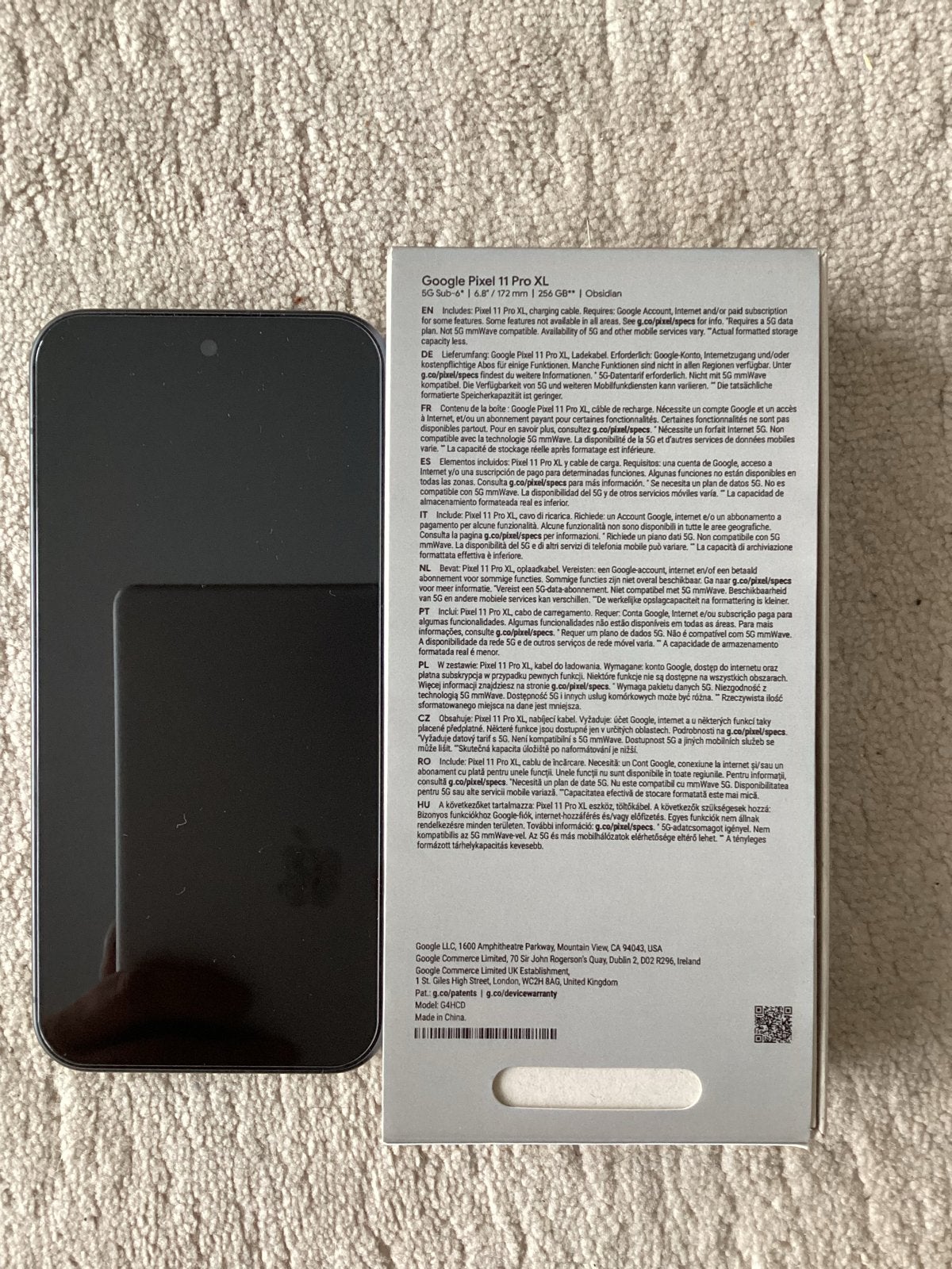 Google Pixel 11 Pro XL 256GB Obsidian - Zo goed als nieuw
