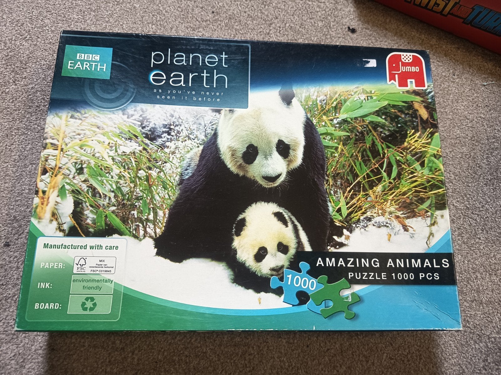 BBC Planet Earth Amazing Animals Panda Puzzel 1000 Stuk, Hobby en Vrije tijd, Denksport en Puzzels, Ophalen of Verzenden, 500 t/m 1500 stukjes