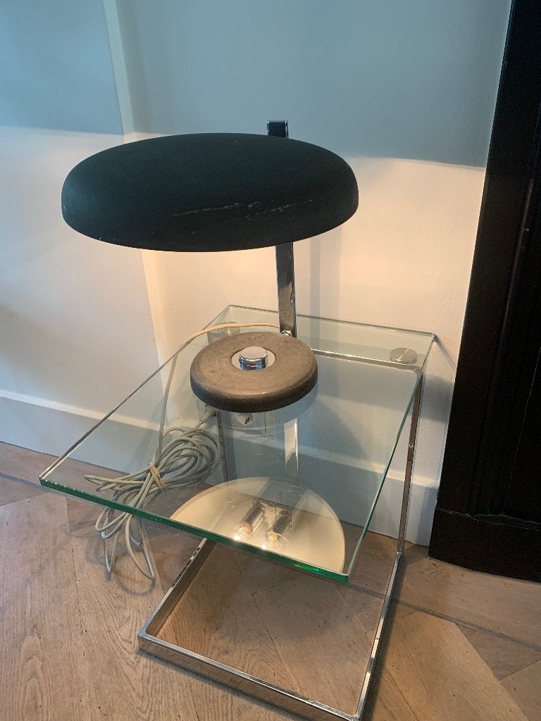 Hillebrand design Tafellamp by Heinz FW Stahl jaren 60, Bureaulamp, Gebruikt, Overige merken, 33 cm