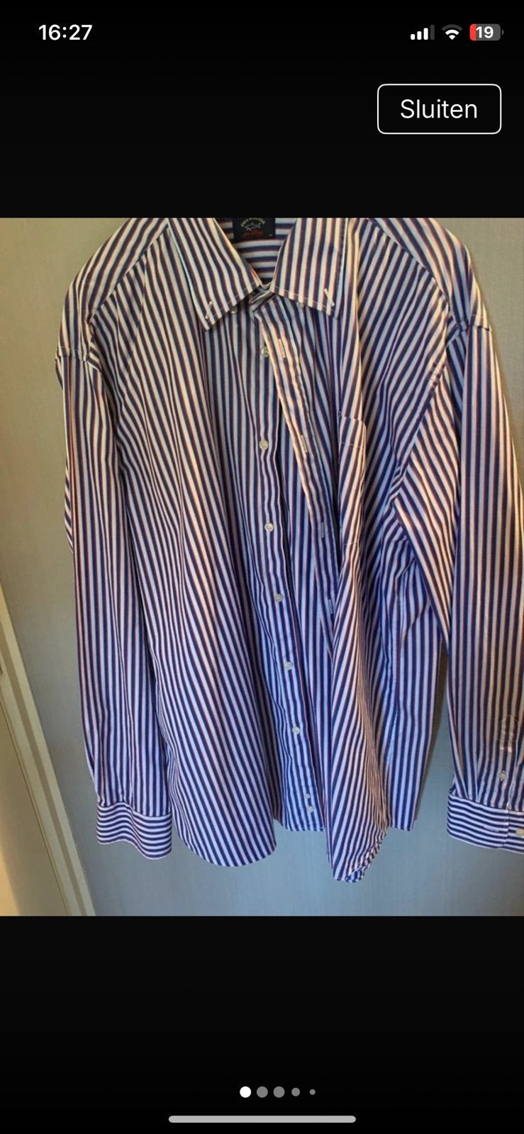 Paul & Shark Yachting gestreept overhemd - Maat 44 (XL), Kleding | Heren, Ophalen of Verzenden, Zo goed als nieuw, Meerkleurig