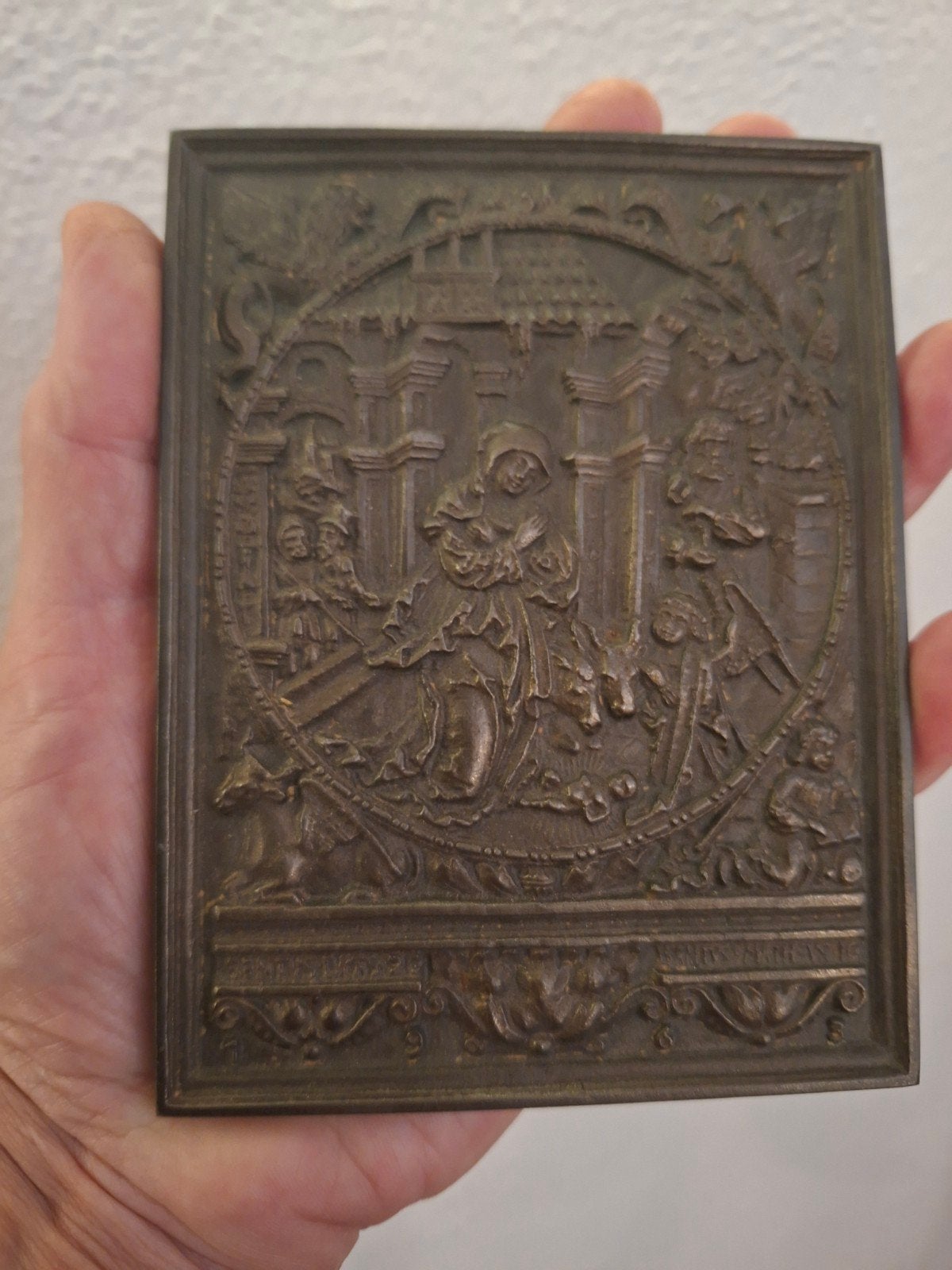 mooi reliëf 'Die Geburt Christi', Verzamelen, Religie, Ophalen of Verzenden