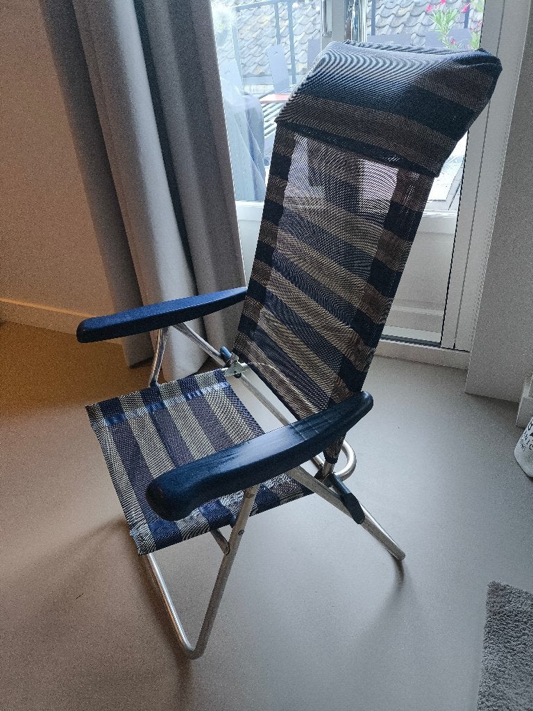 4 campingstoelen: 2 opklapbaar, 2 uitvouwbaar, Ophalen, Gebruikt, Campingstoel