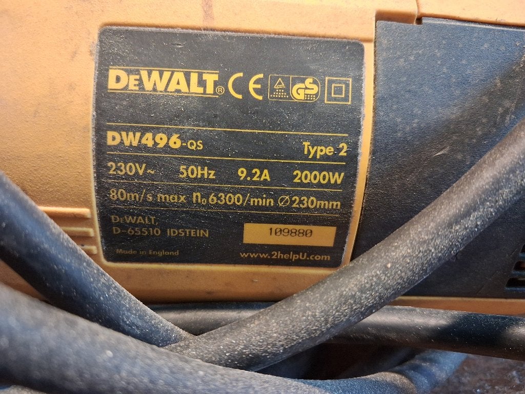 De Walt slijpmachine DW 496-QS, Doe-het-zelf en Verbouw, Gereedschap | Slijpmachines, Ophalen of Verzenden, Gebruikt, 1000 watt of meer
