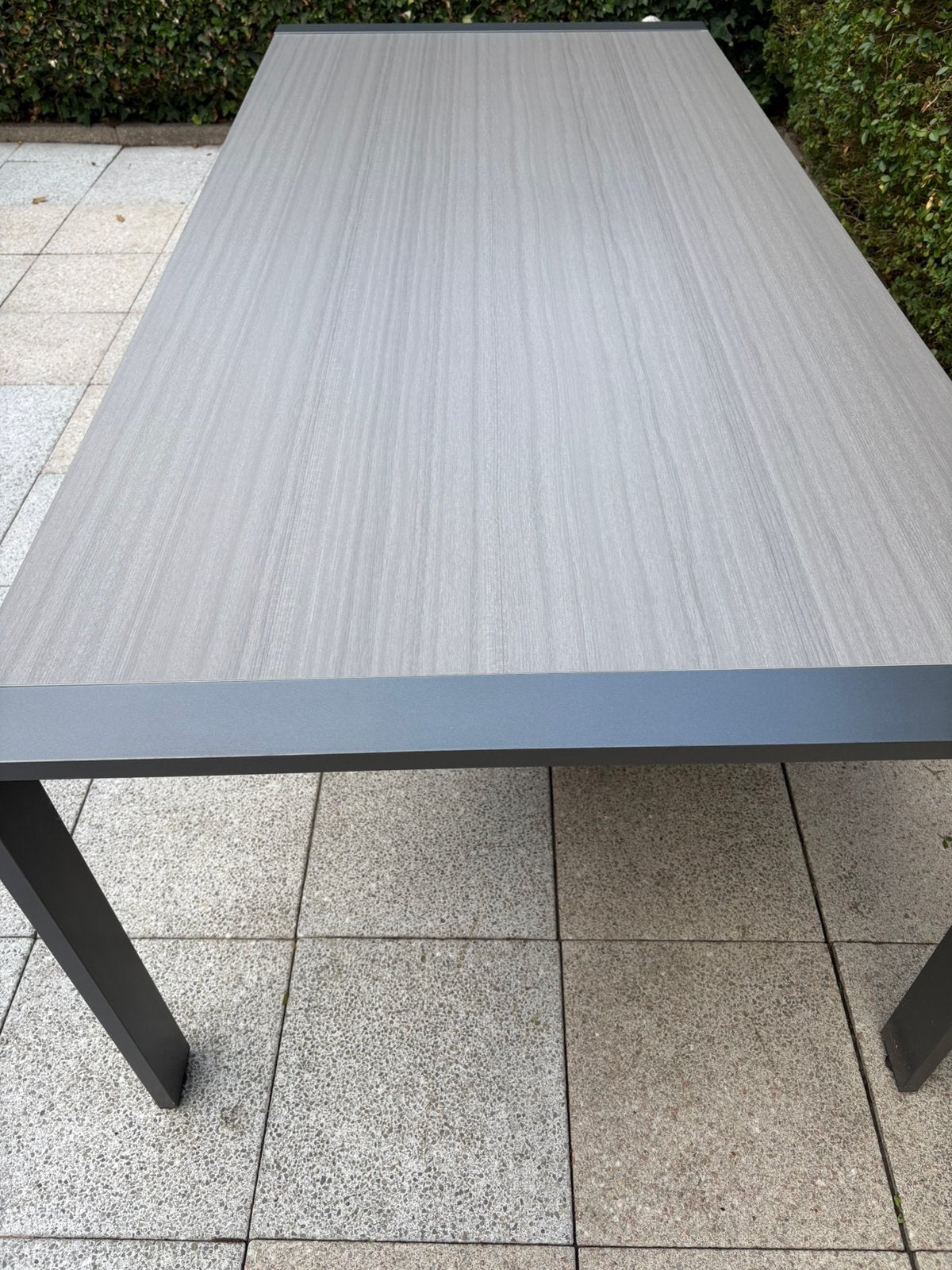 Lifestyle tuintafel 220x100x75 kleur grijs, Ophalen, Zo goed als nieuw, Rechthoekig, Aluminium