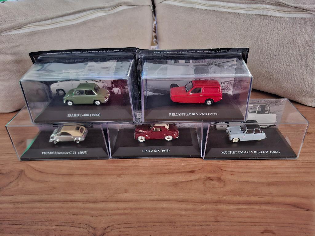 Dwerg auto's 1:43 Isard Voisin Simca Mochet Reliant robin, Ophalen of Verzenden, Nieuw, Auto, Overige merken
