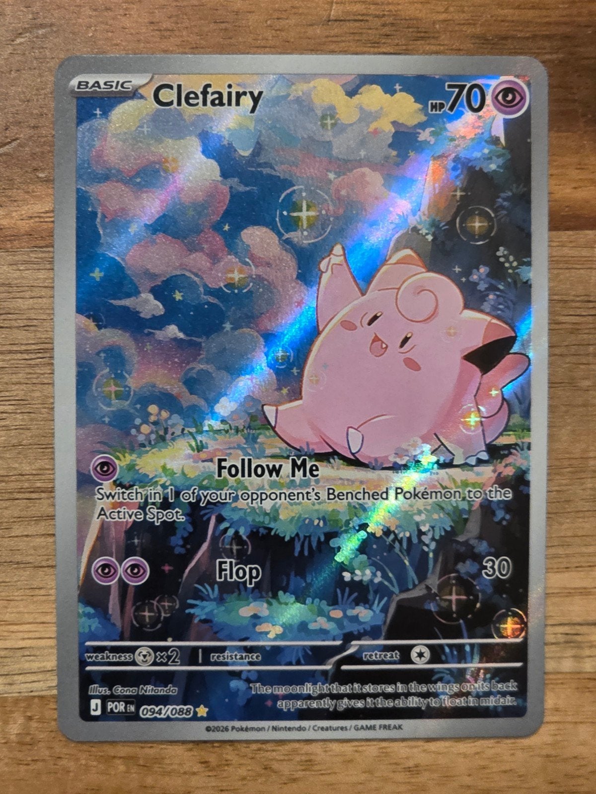 Clefairy 094/088 - Pokemon Kaart (Foil), Ophalen of Verzenden, Zo goed als nieuw, Losse kaart, Foil