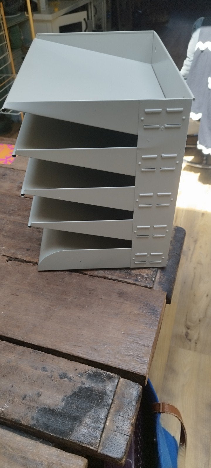 Vintage metalen sorteerrek NVF, jaren 60-80, Ophalen of Verzenden