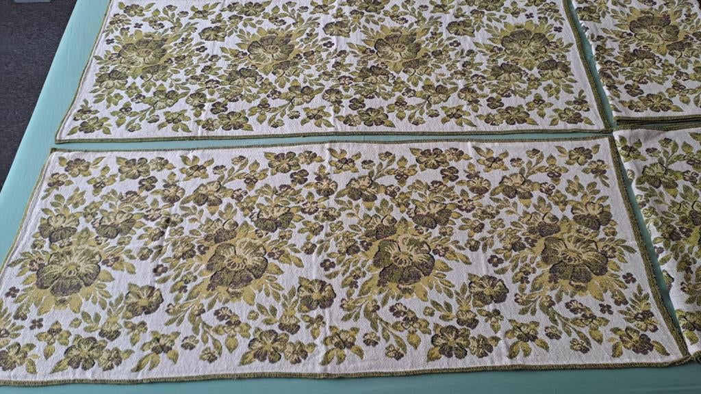 Vintage geweven tafellopers en tafelkleed, Ophalen of Verzenden