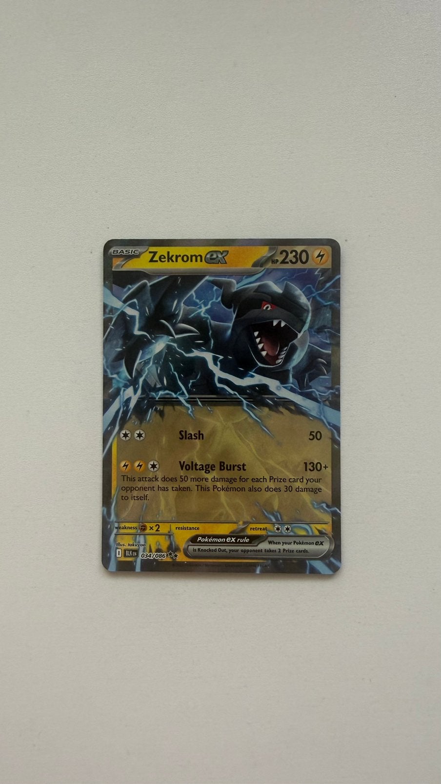 Pokemon: Zekrom EX 34, Ophalen of Verzenden, Zo goed als nieuw