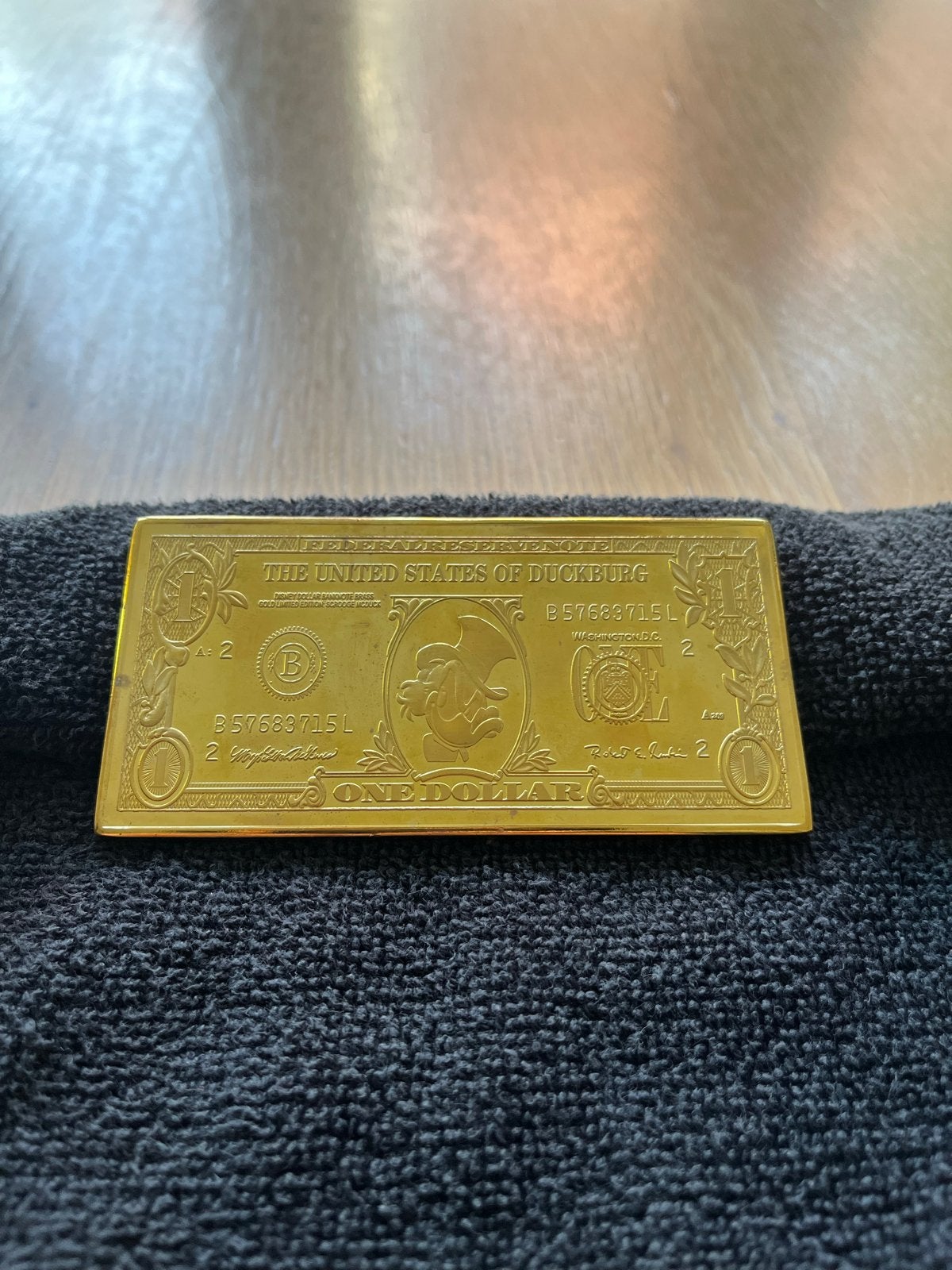Vergulde Duckburg Dollars Set (1, 5, 10 en 20), Ophalen of Verzenden, Zo goed als nieuw