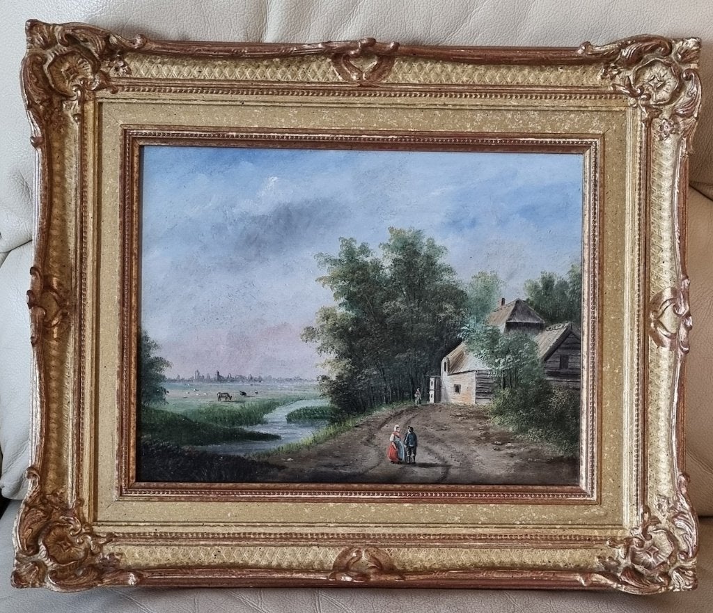 Romantische landschap mogelijk Carl Eduard Ahrends?., Ophalen of Verzenden