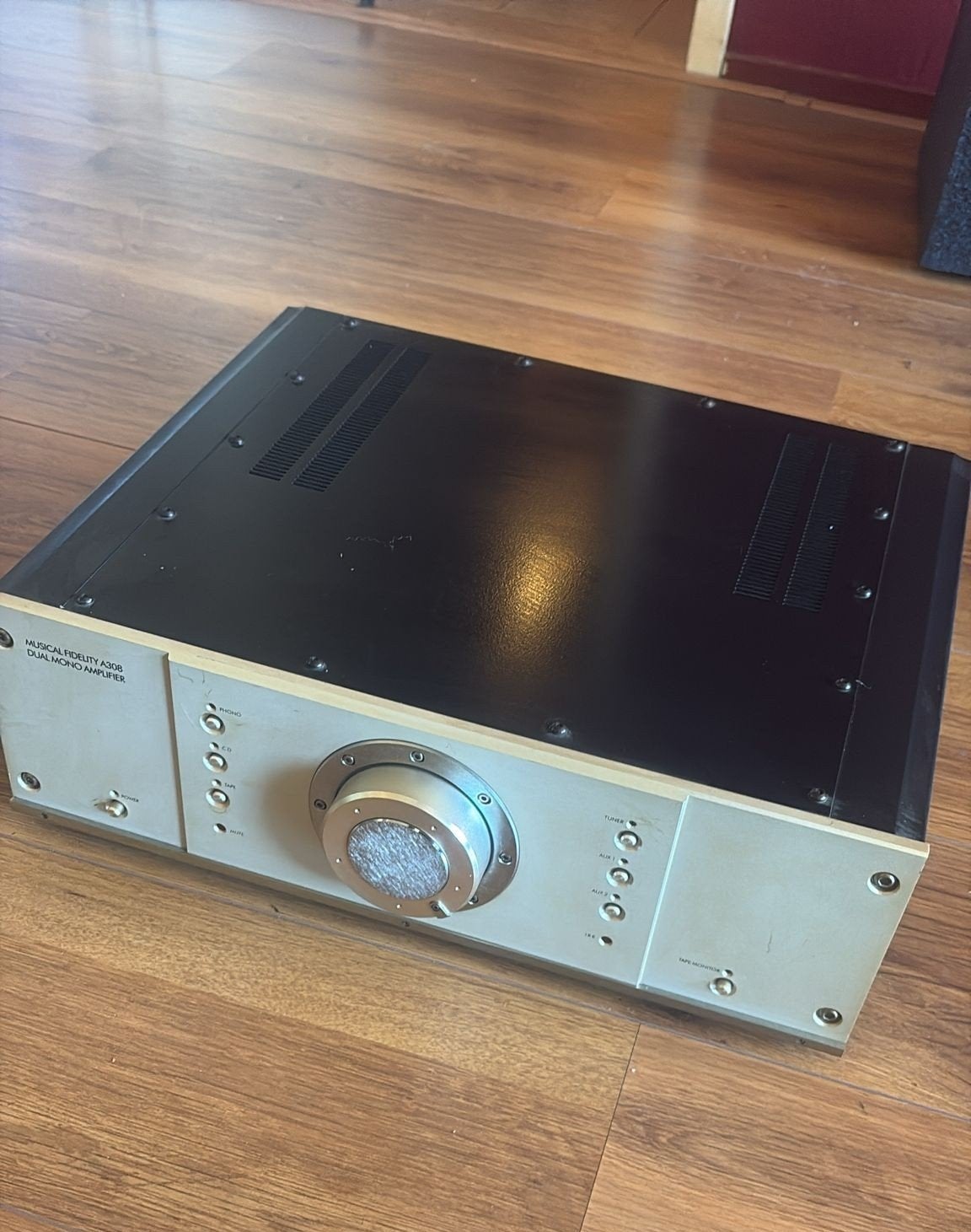 Musical Fidelity A308 Geïntegreerde Versterker incl AB, Ophalen, Gebruikt, 120 watt of meer, Overige merken