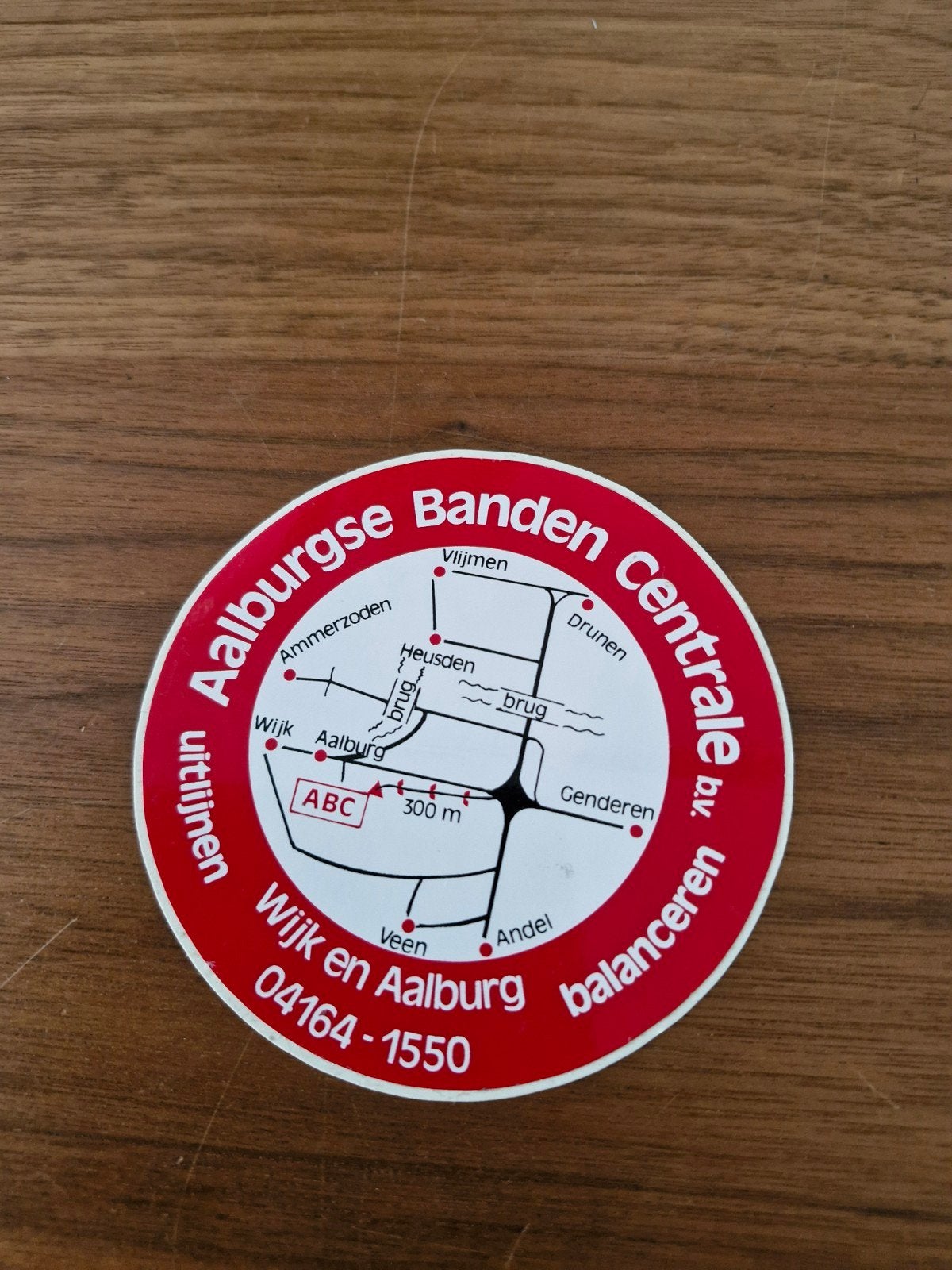 391 Vintage Aalburgse Banden Centrale Sticker, Ophalen of Verzenden, Zo goed als nieuw