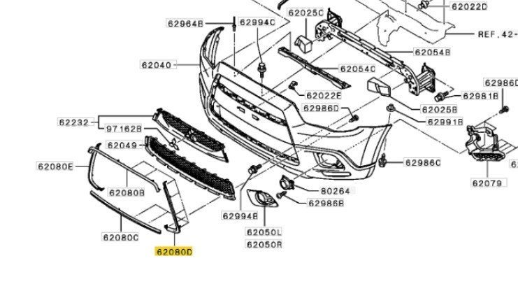 GEVRAAGD: Mitsubishi ASX onderdelen (bumper, grill, etc.), Ophalen of Verzenden