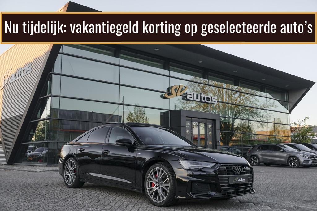 Audi A6 Limousine 55 TFSIe Competion 367pk Quattro Panoramad, Auto's, Automaat, Gebruikt, 4 cilinders, Zwart