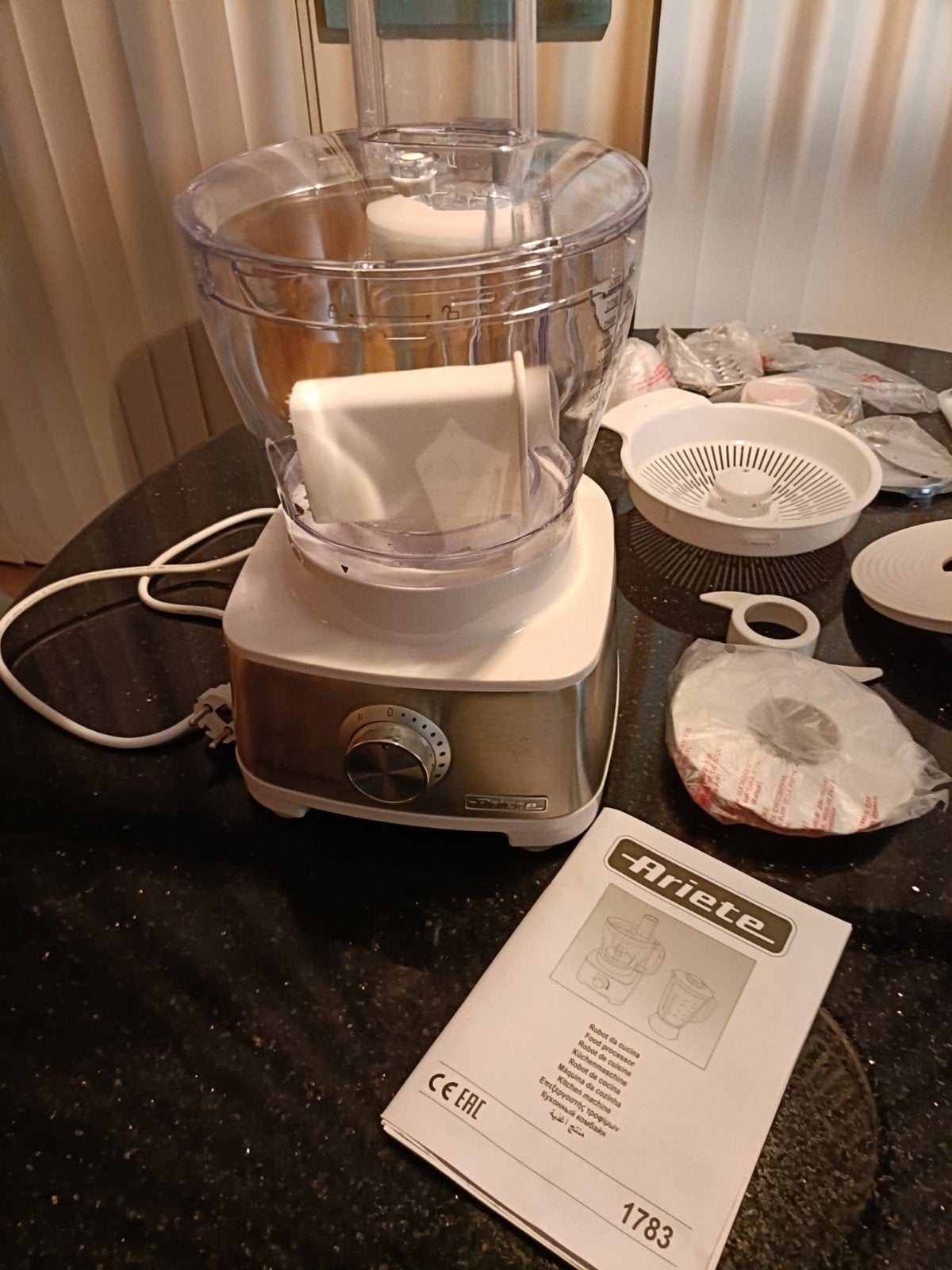 Keukenmachine Ariete zgan, 4 liter of meer, Ophalen of Verzenden, Zo goed als nieuw, 3 snelheden of meer