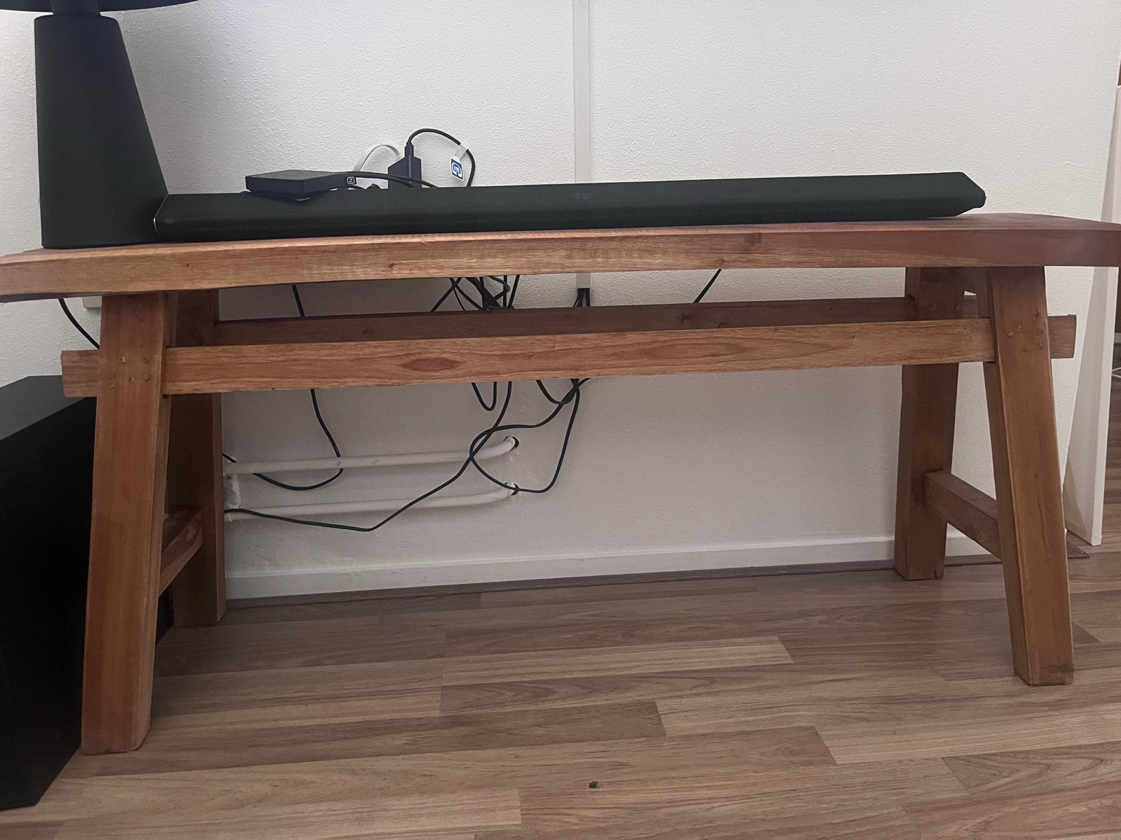 Robuuste houten bank - perfect voor hal of woonkamer, Ophalen, Zo goed als nieuw