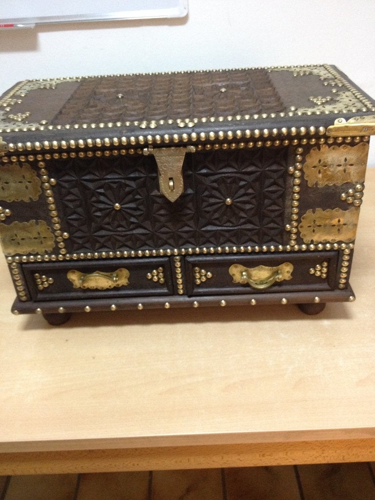 Vintage Zanzibar kist, Ophalen, Zo goed als nieuw, Minder dan 50 cm
