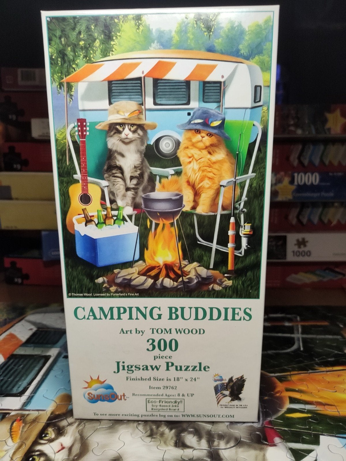 Sunsout puzzel 300 stukjes Camping Buddies, Hobby en Vrije tijd, Ophalen of Verzenden, Minder dan 500 stukjes, Zo goed als nieuw