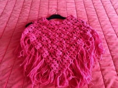 Roze Poncho, Verzenden, Zo goed als nieuw, Meisje, Jurk of Rok