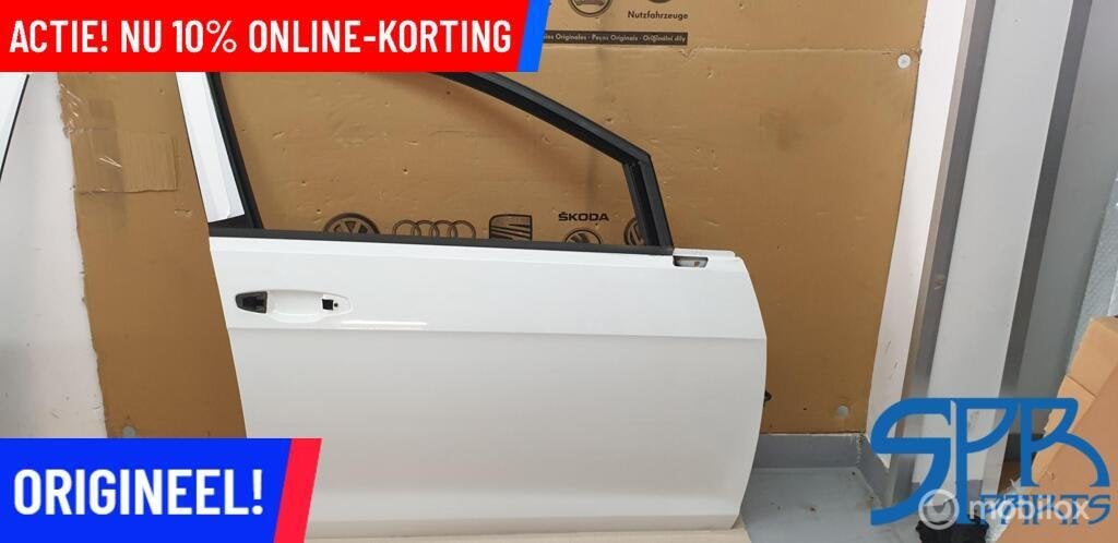 GOLF 7 VII LC9A RECHTS VOOR Deur RECHTSVOOR PORTIER COMPLEET, Auto-onderdelen, Nieuw, Ophalen of Verzenden, Volkswagen, Voor