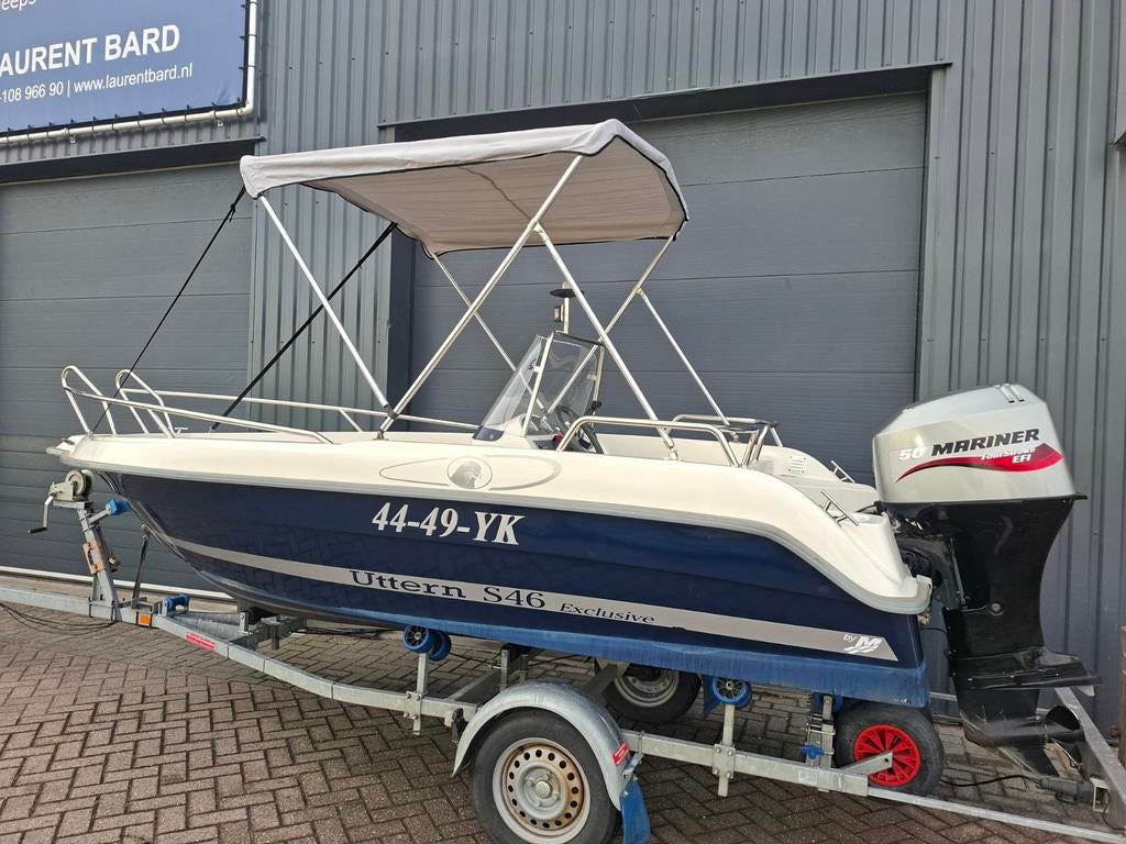 Prachtige Uttern S46 + Mariner 50PK 4 Takt injectie, Overige merken, Gebruikt, Ophalen of Verzenden, 30 tot 50 pk