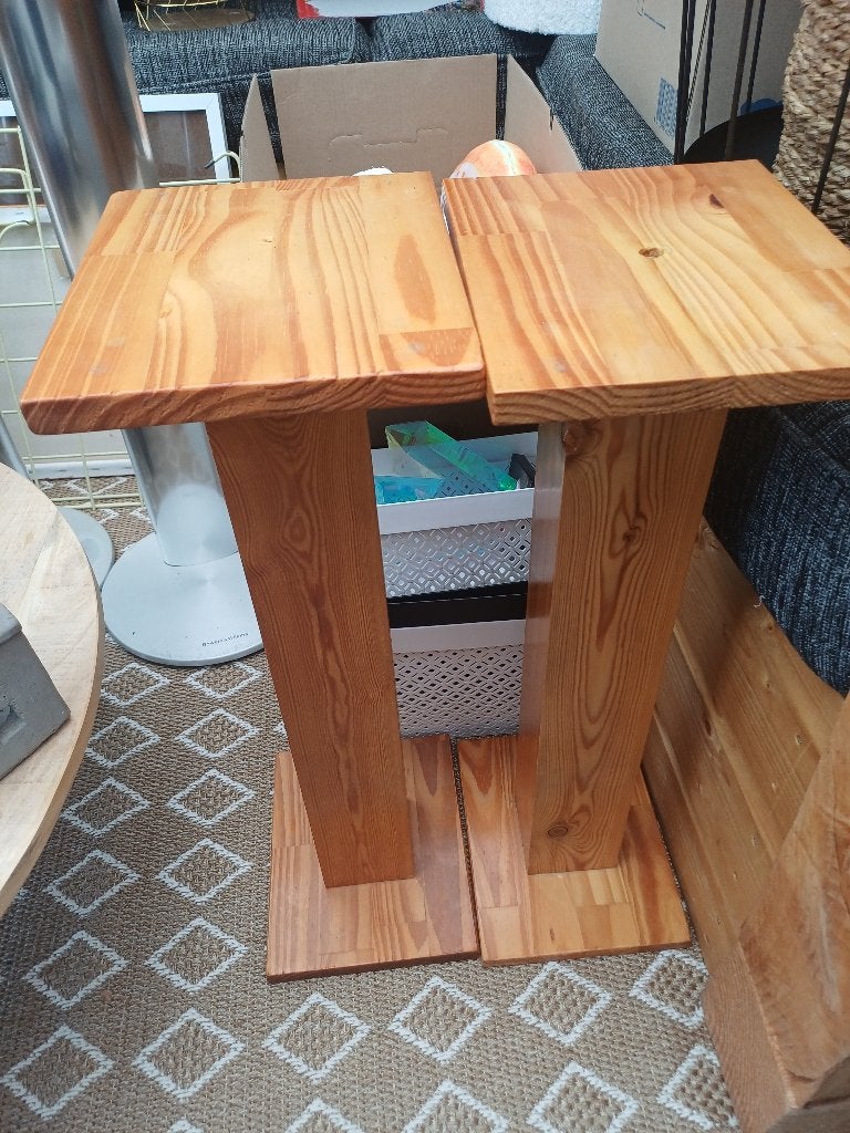 Houten stands, Audio, Tv en Foto, Luidsprekers, Gebruikt, Overige typen, Minder dan 60 watt, Ophalen