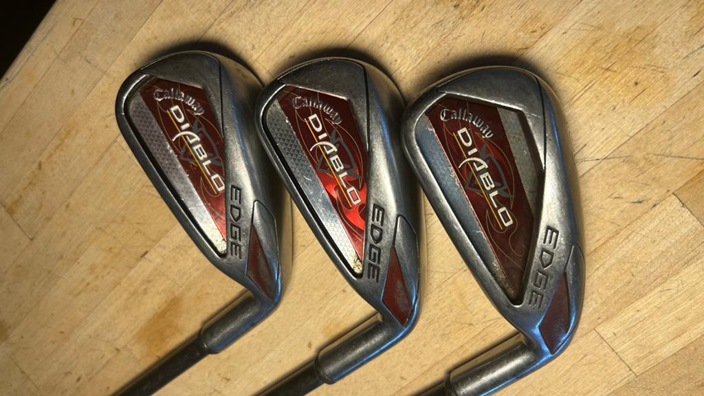 Callaway Diablo Edge Golfclubs 3x   5-6-7  A-flex Graphite, Sport en Fitness, Golf, Ophalen, Gebruikt, Club, Callaway