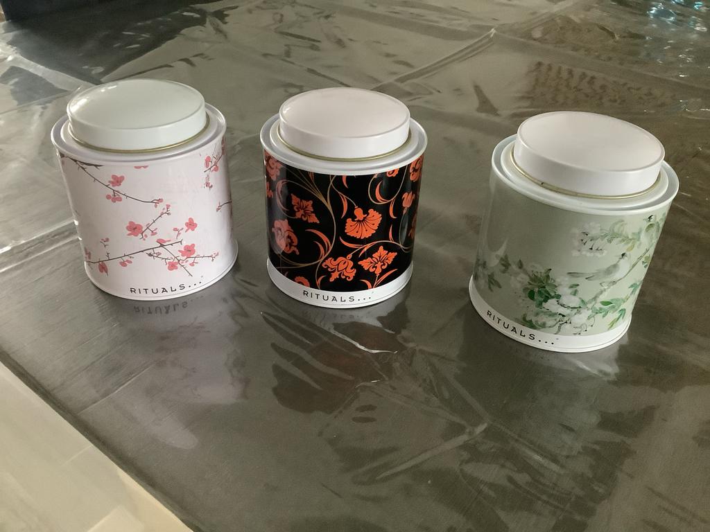 3 Rituals theeblikken - Zo goed als nieuw, Ophalen of Verzenden, Zo goed als nieuw, Thee, Overige merken