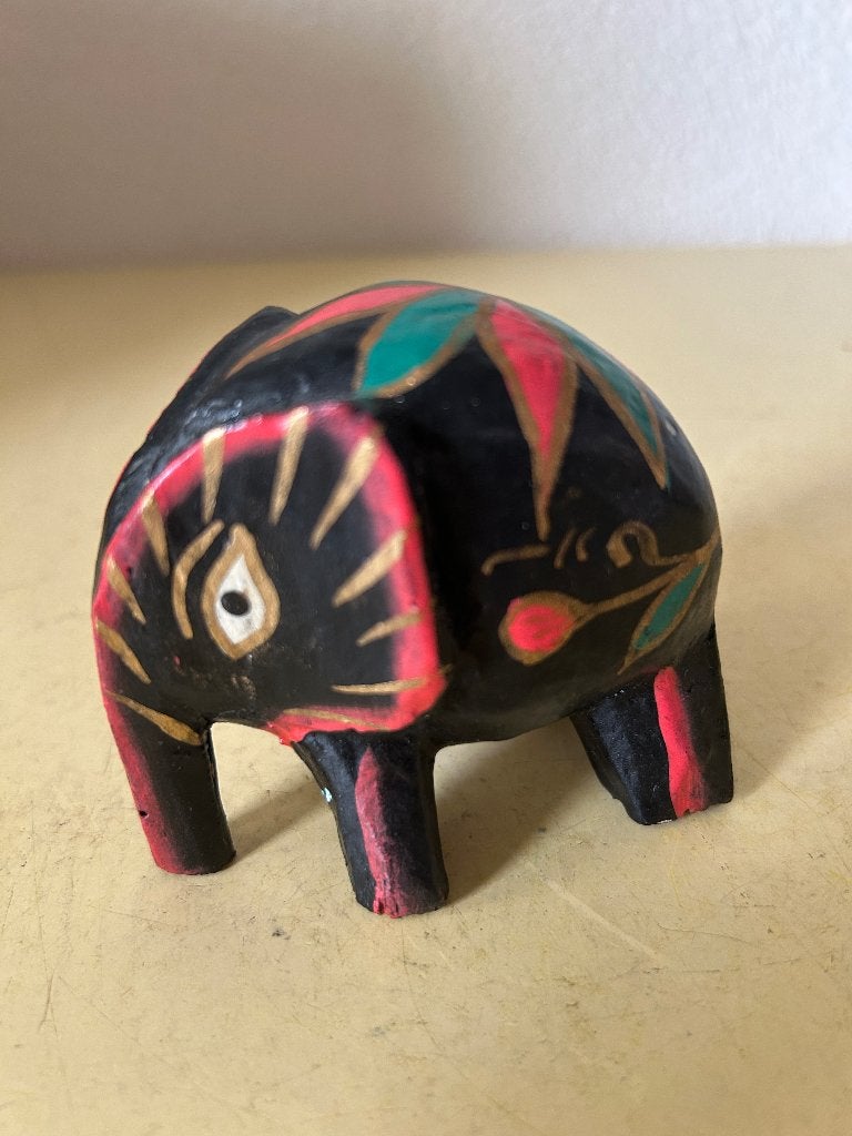 Vintage houten olifant handgeschilderd - Rajasthani, Antiek en Kunst, Hout, India, Geschilderd, Houtsnijwerk