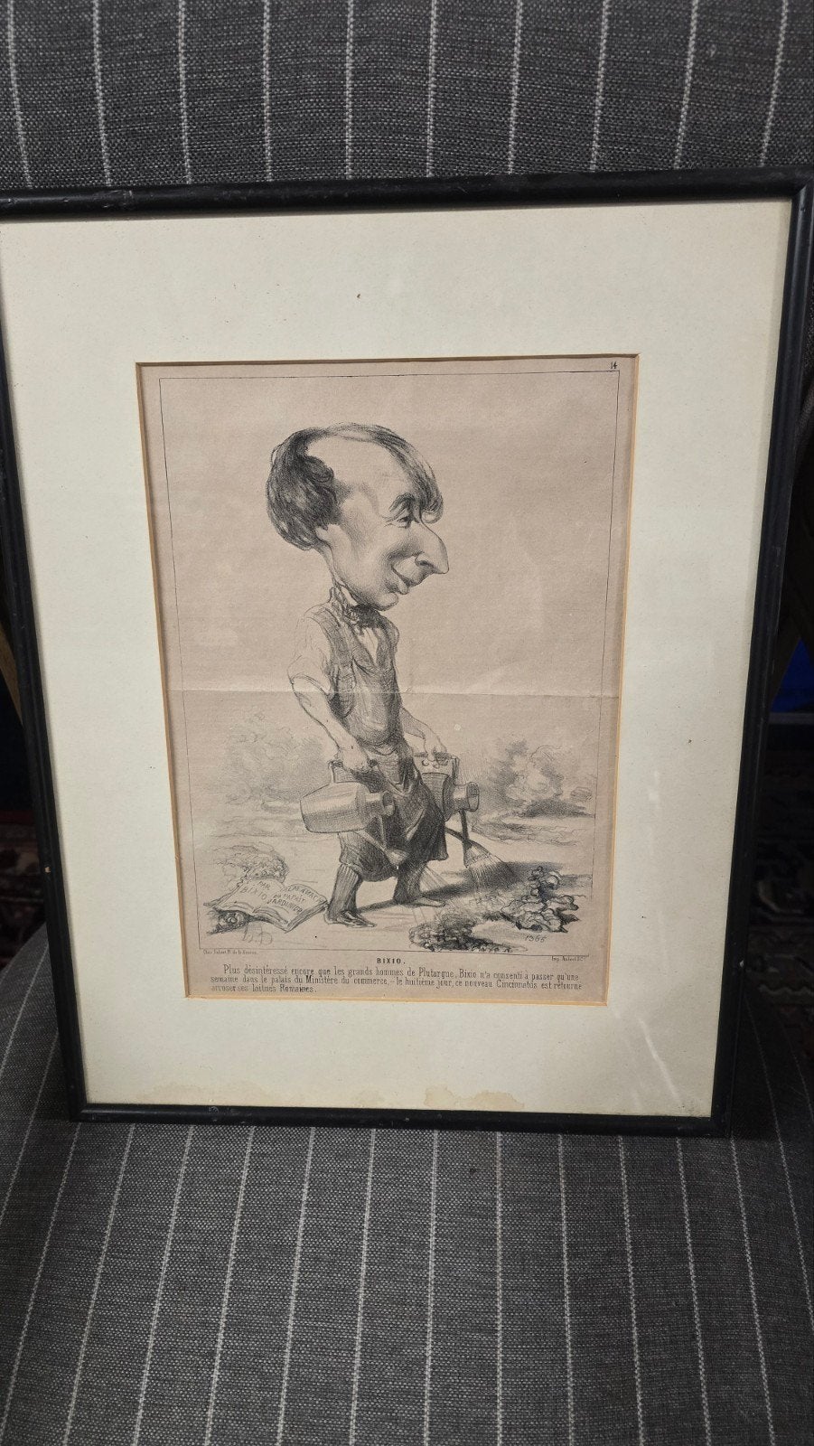 originele 19e-eeuwse lithografie Honoré Daumier, Antiek en Kunst, Ophalen of Verzenden