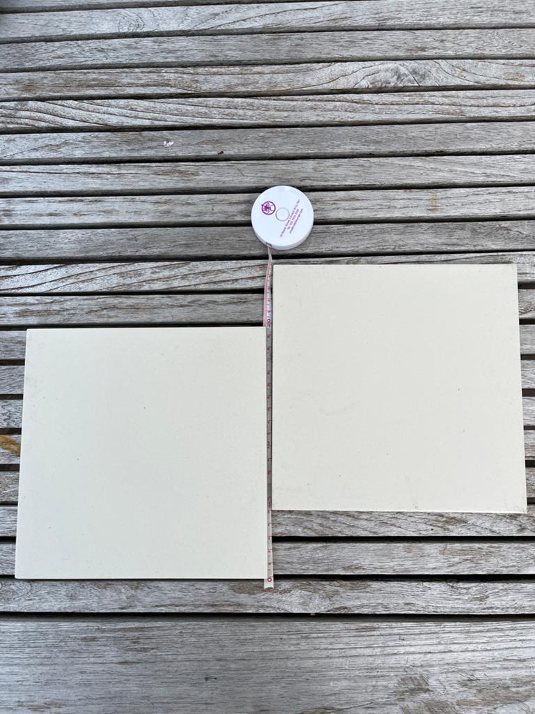 16 Franse matte creme kleurige tegels - 20x20 cm, Keramiek, Nieuw, Ophalen of Verzenden, 20 tot 40 cm