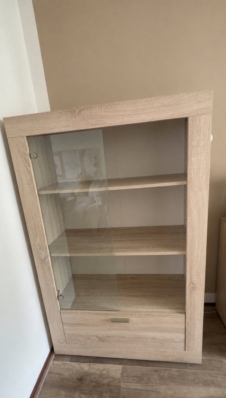 Vitrinekast, Dressoir en tafel., Huis en Inrichting, Kasten | Vitrinekasten, Ophalen, Zo goed als nieuw, 25 tot 50 cm, 150 tot 200 cm