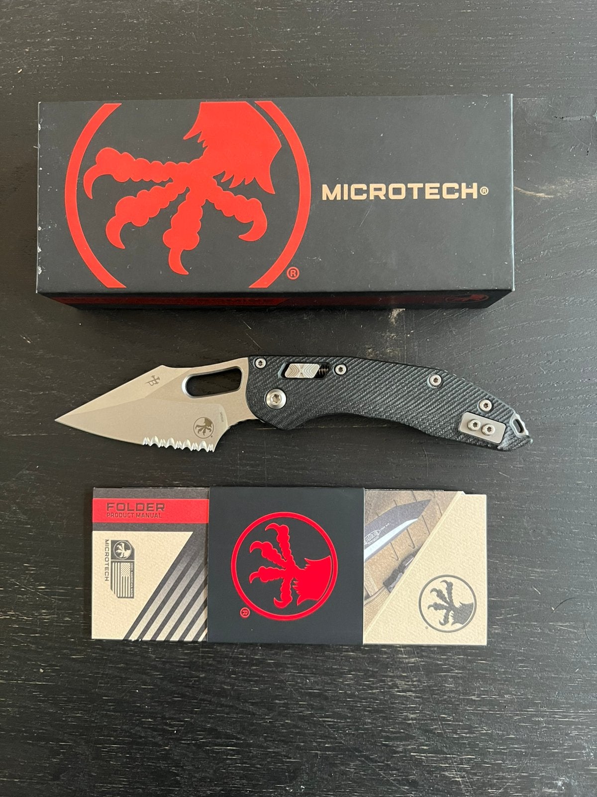 Microtech Stitch RAM-Lock Fluted G10 Black M390MK, Ophalen, Landmacht