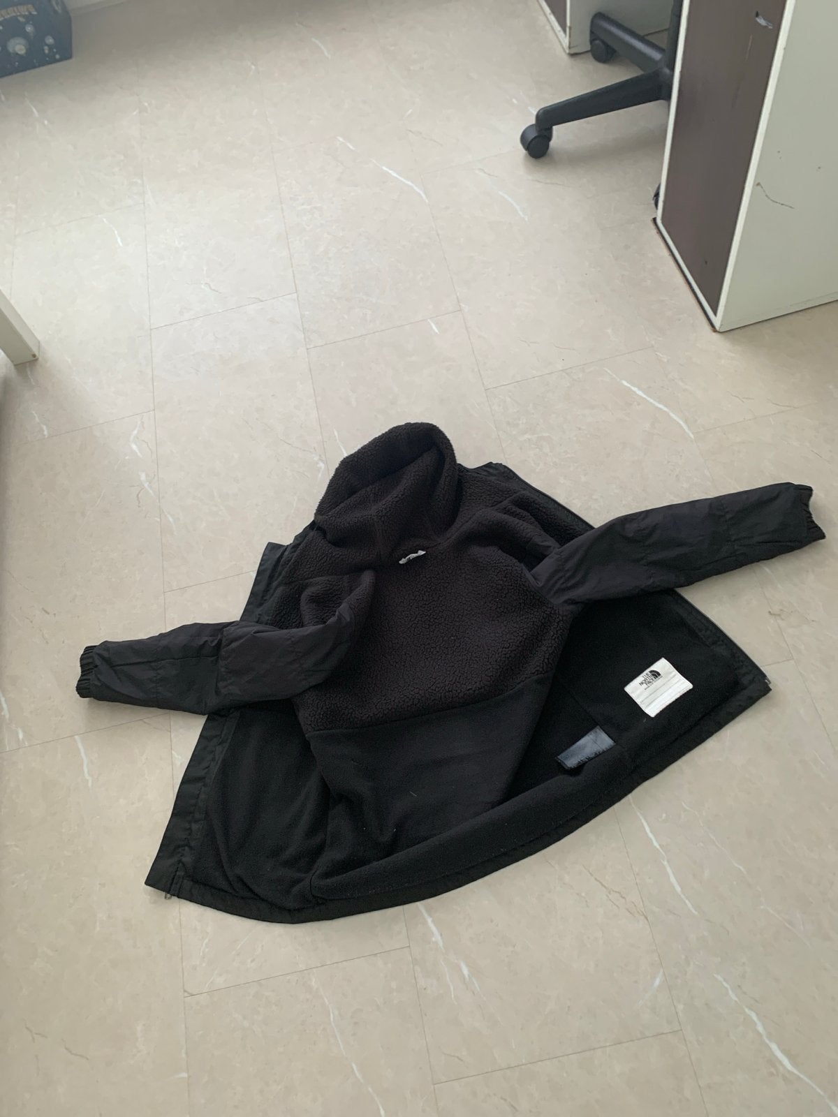 The North Face jas met teddy voering, Ophalen of Verzenden, Gedragen, Maat 38/40 (M), Zwart