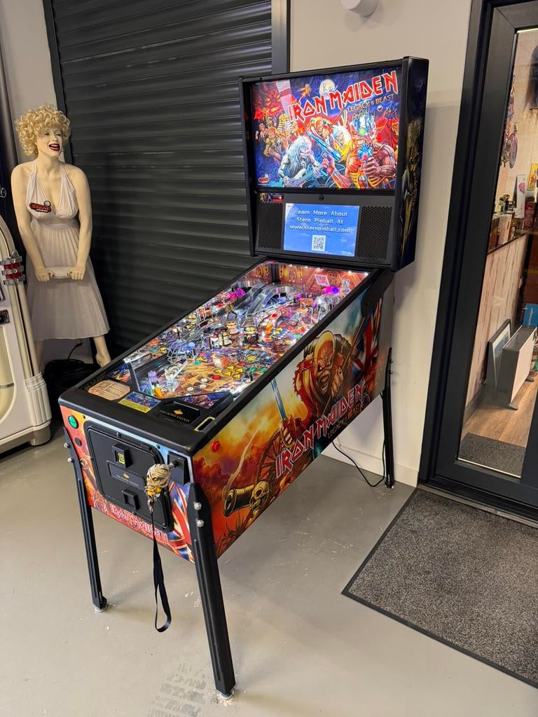 Prachtige flipperkast Stern Iron Maiden Pinball, Ophalen, Stern, Zo goed als nieuw, Dot-matrix