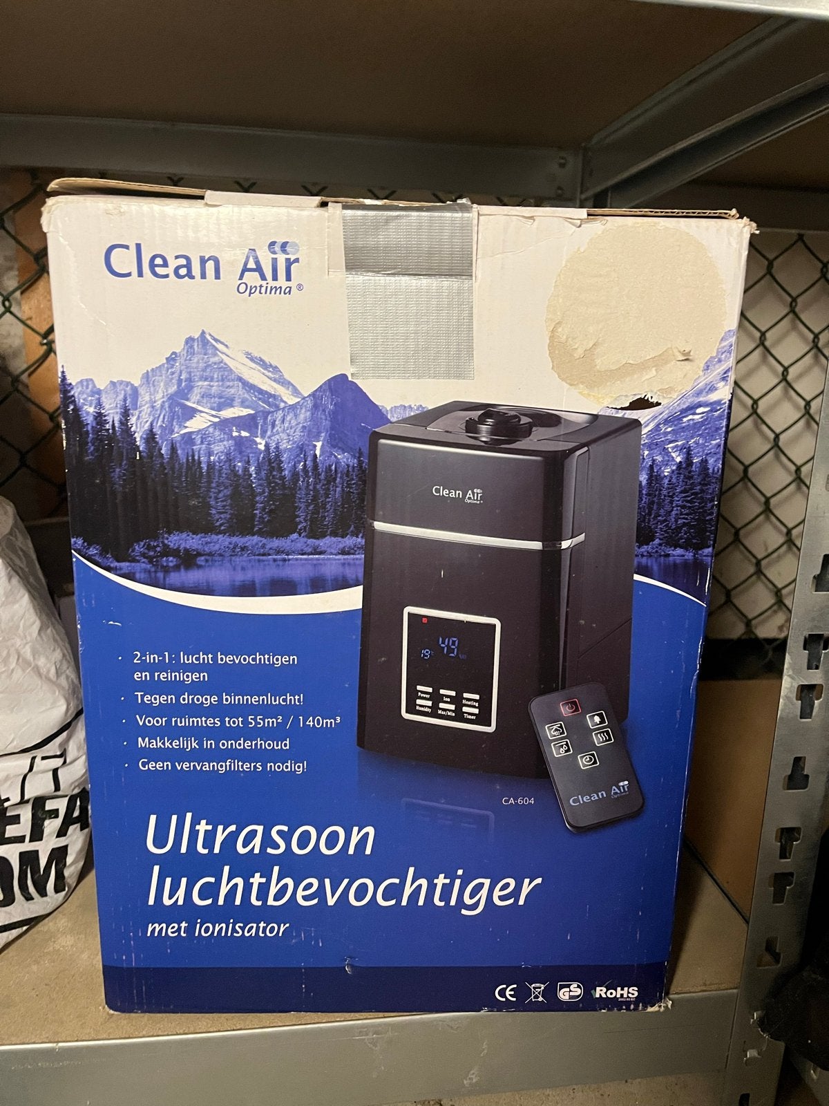 Clean Air Optima Ultrasoon Luchtbevochtiger CA-604, Ophalen, Zo goed als nieuw, Luchtbevochtiger