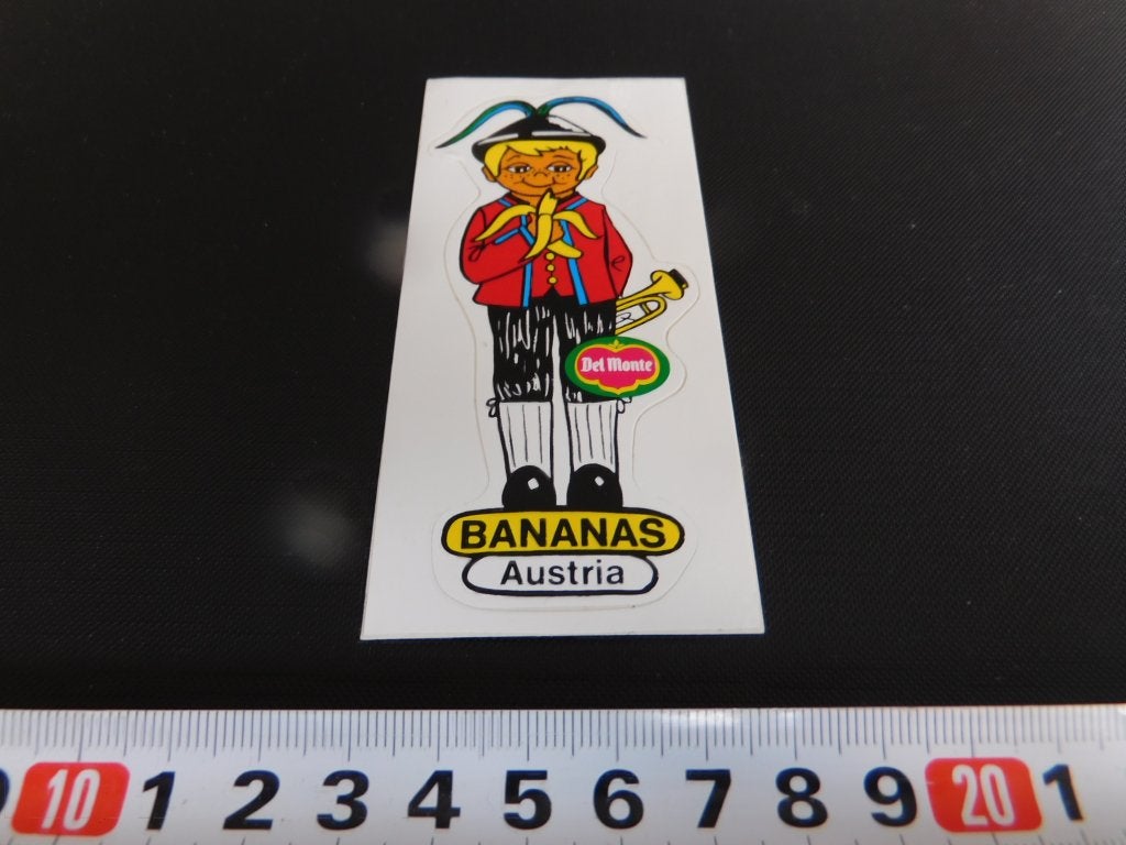sticker del monte bananas klederdracht austria oostenrijk, Verzamelen, Ophalen, Zo goed als nieuw