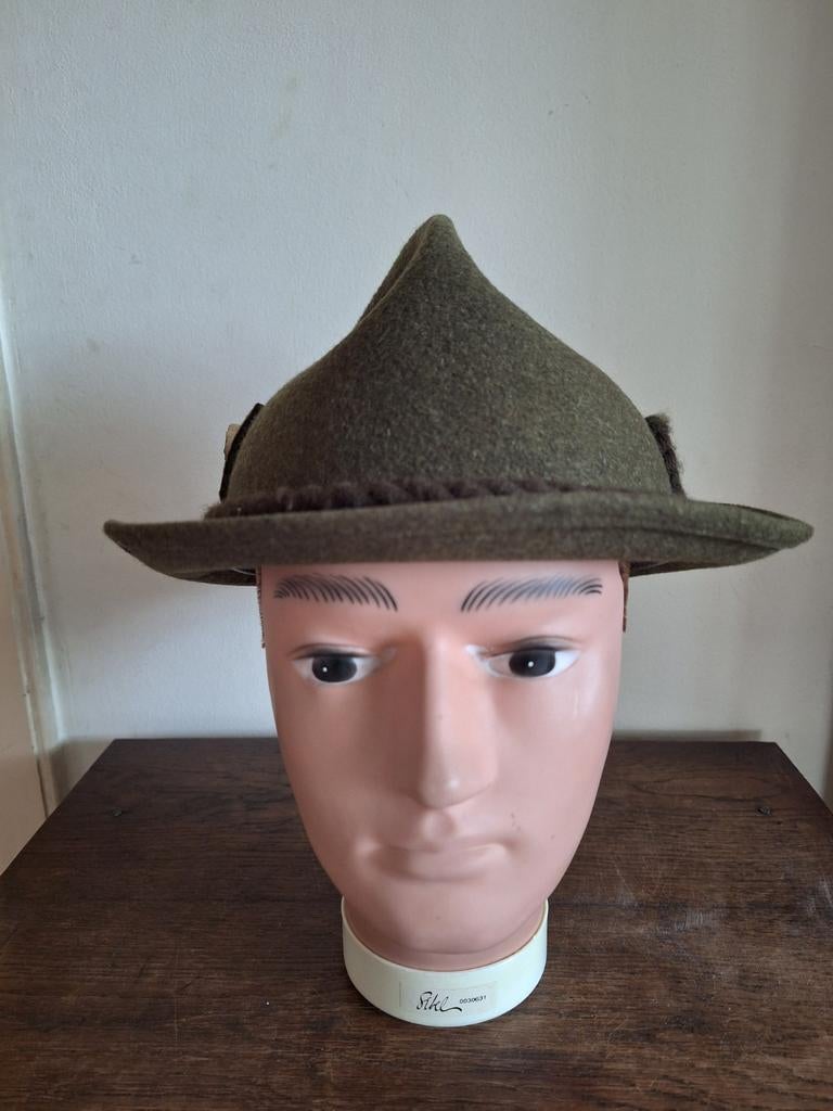 Vintage Tiroler jachthoed, merk Capo, maat 60, zgst., Kleding | Heren, Hoeden en Petten, Ophalen of Verzenden, Zo goed als nieuw
