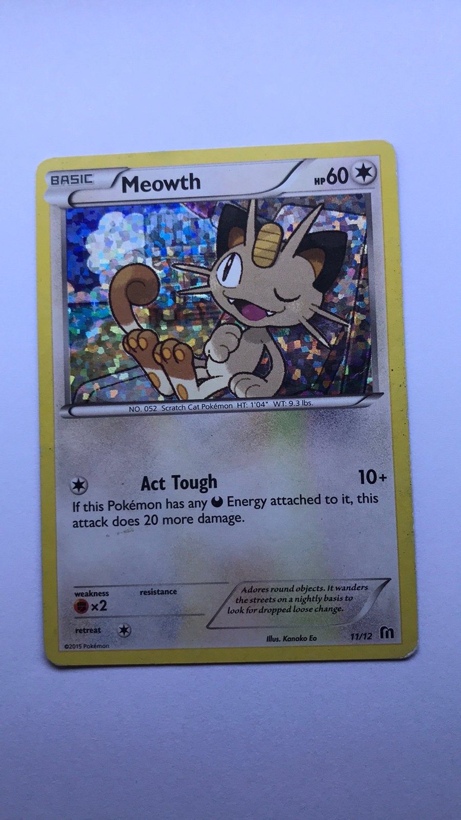 Meowth MCDonalds collection 2016 (11/12), Ophalen, Zo goed als nieuw, Losse kaart, Foil