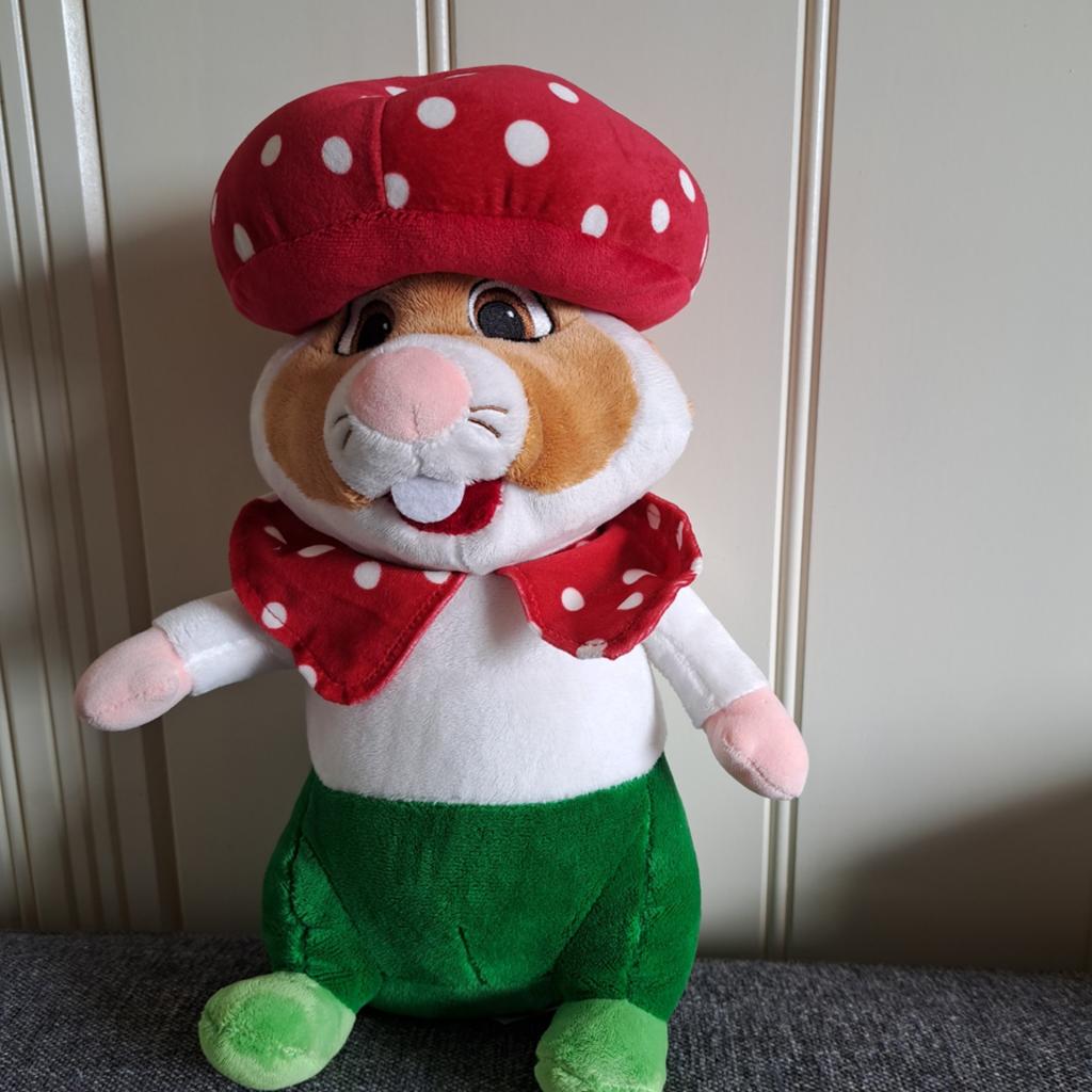 99.  Leuke Hamster Paddestoel Knuffel 27cm, Gebruikt, Overige merken, Overige karakters, Hamster